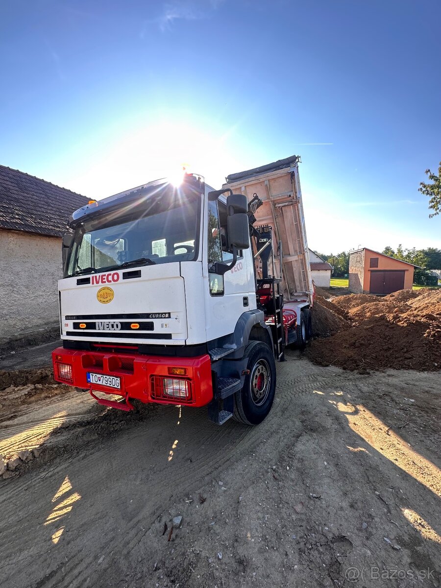 Iveco 6x4 trojstranný vyklapač + Hydraulicka ruka - 5