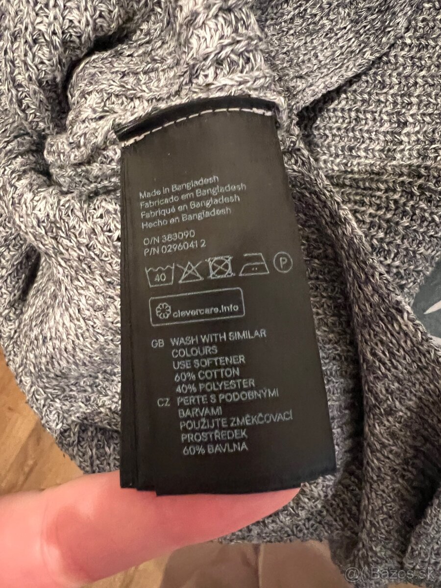 Predĺžený sivý pulover s rozparkami - 5