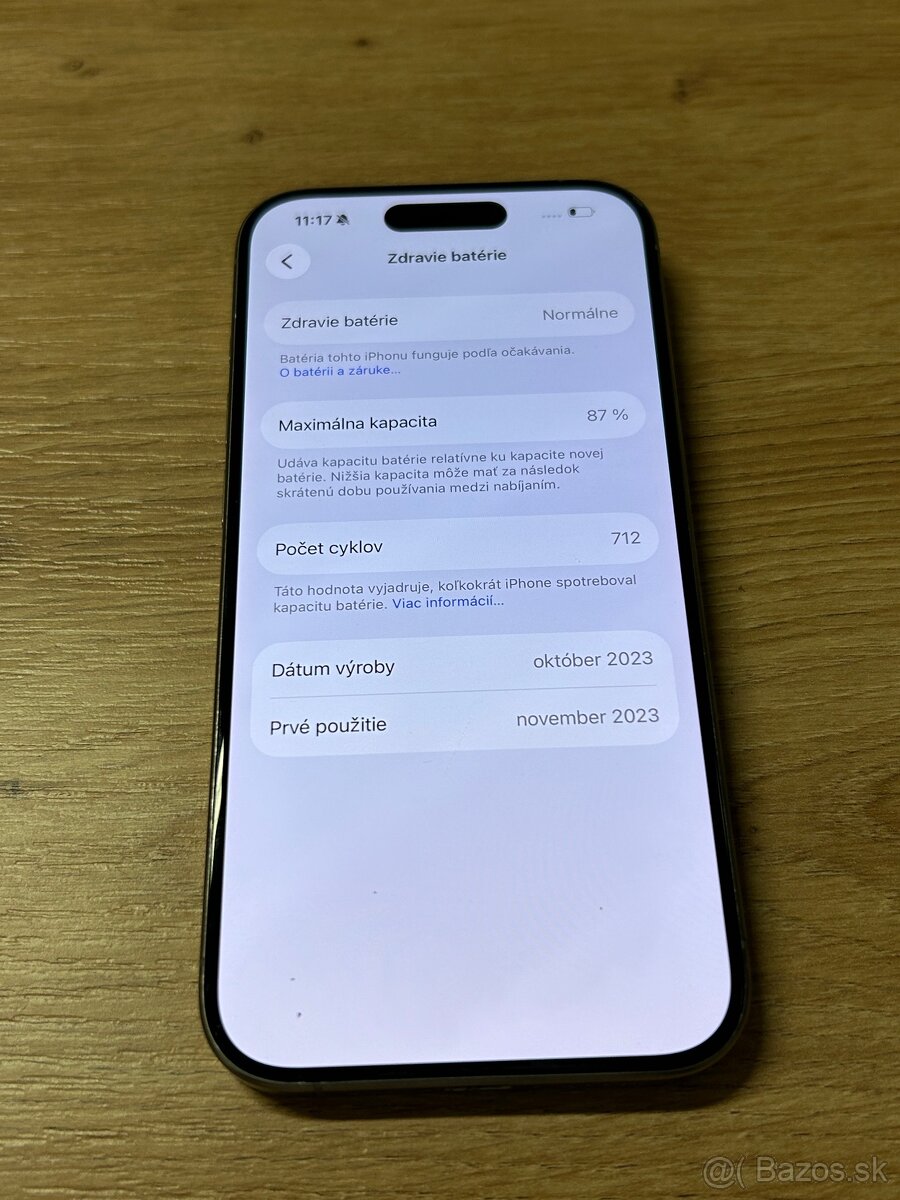 Predám Apple IPhone 15 PRO 128GB Natural Titanium - 5