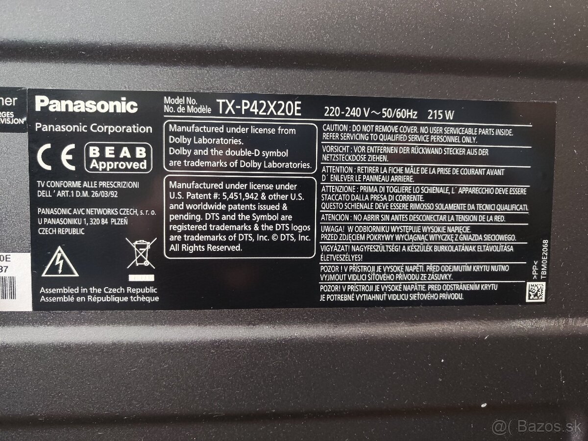 Plazmový TV Panasonic TX-P42 - 5