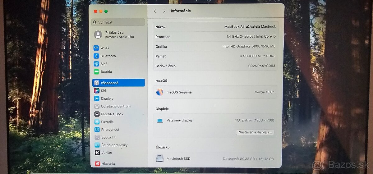 Apple Macbook Air 11 2014 A1465 Sequoia 15.6 - 5