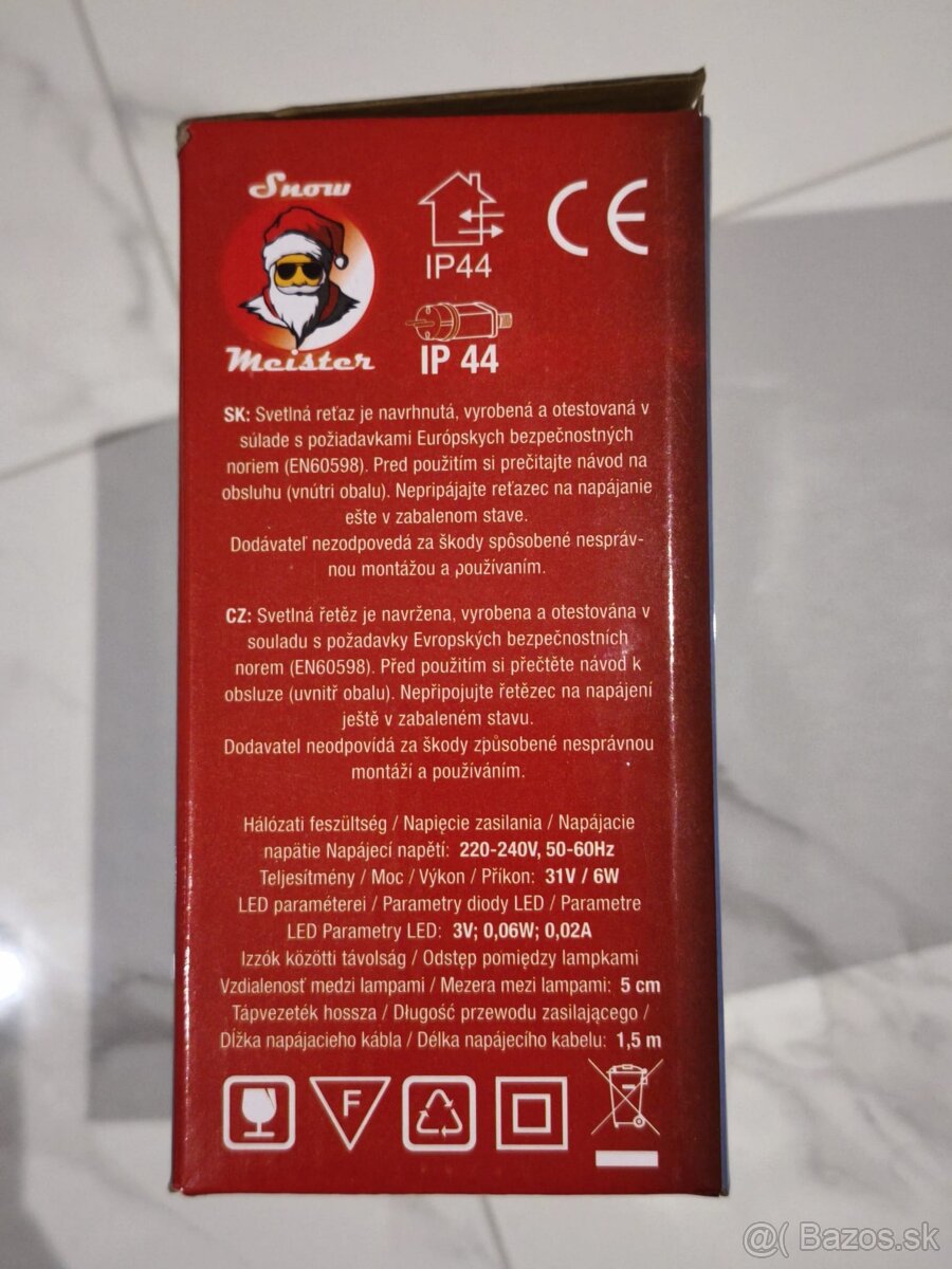 Čisto nové 700 LED vianočné osvetlenie, úsporné, studená b. - 5