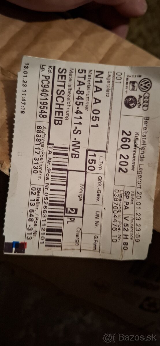 Nové Ľavé predné okno Volkswagen Touran 2016+ - 5