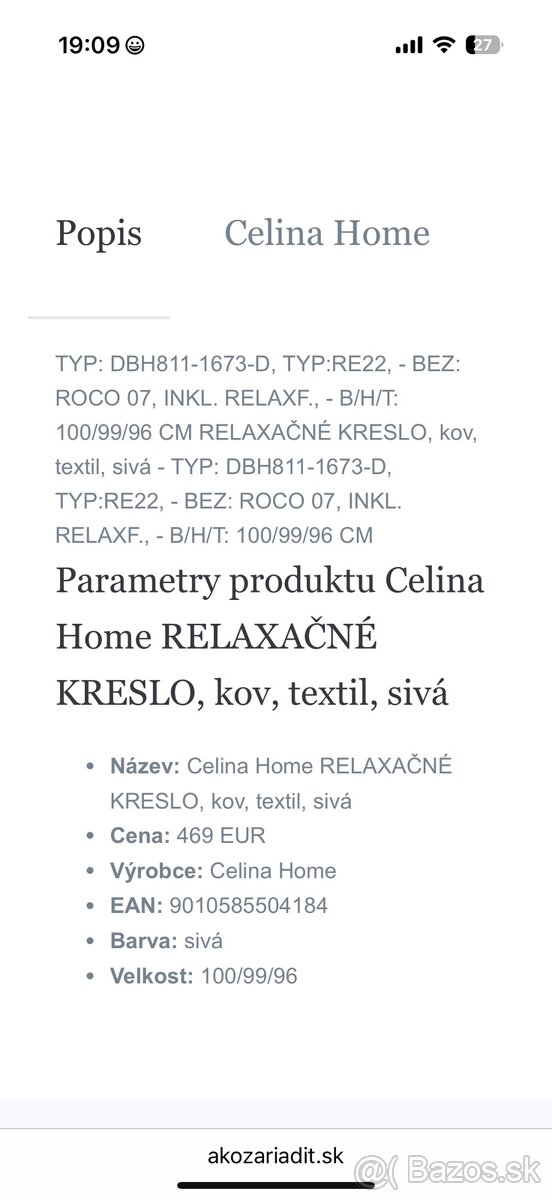 Relaxacne kreslo Celina Home - 5