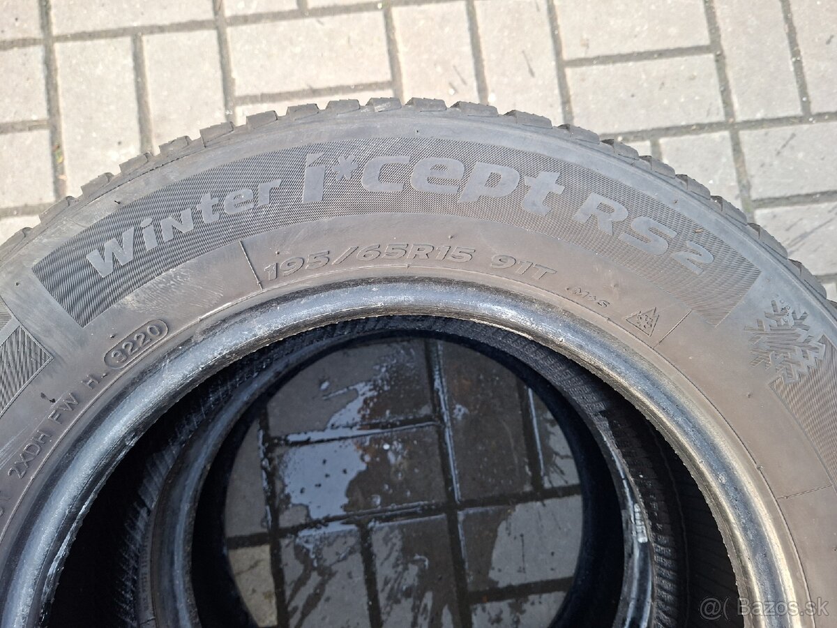 Predám4 zimné pneumatiky 195/65R15 91 T - 5