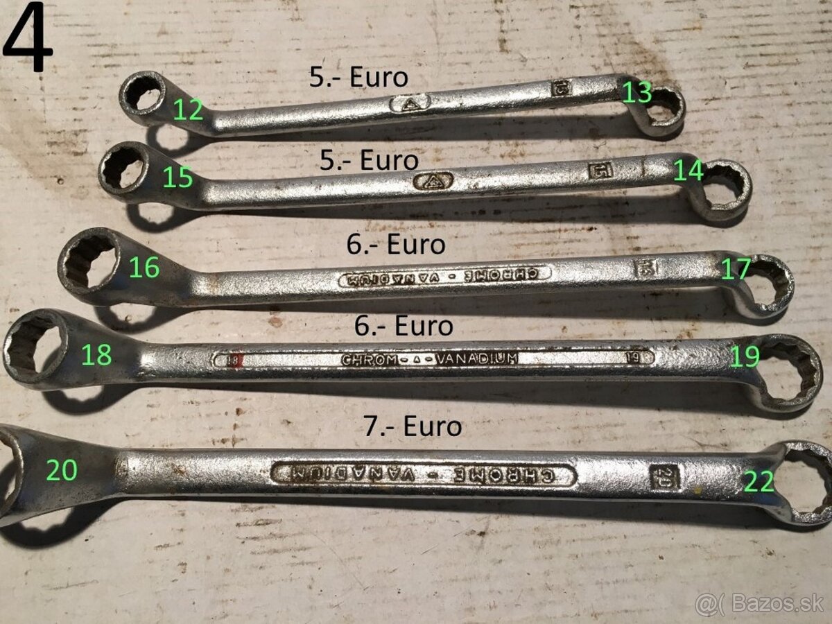 Hasáky a blitzky vidlicové a očkové klúče - 5