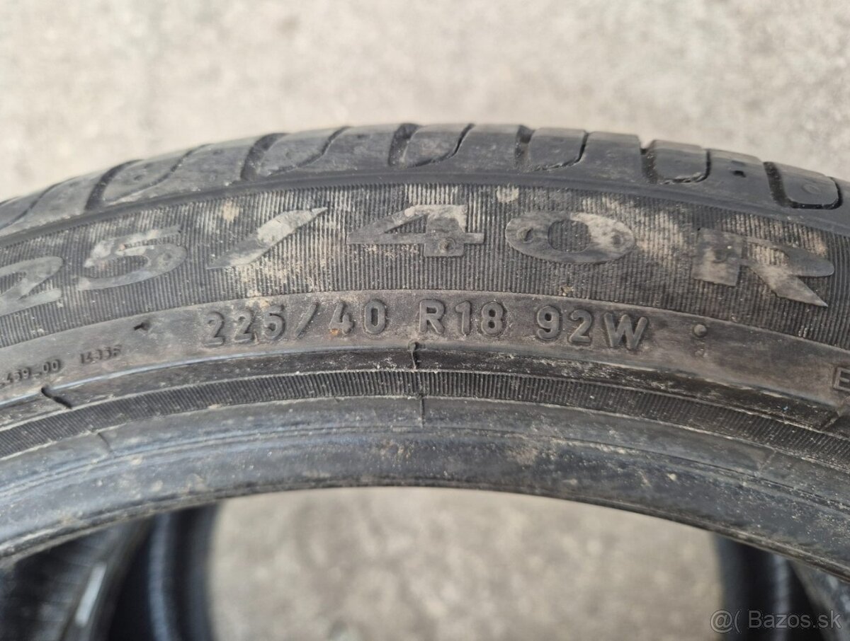 225/40 r18 letné 2 ks PIRELLI dezén 6,7 mm - 5