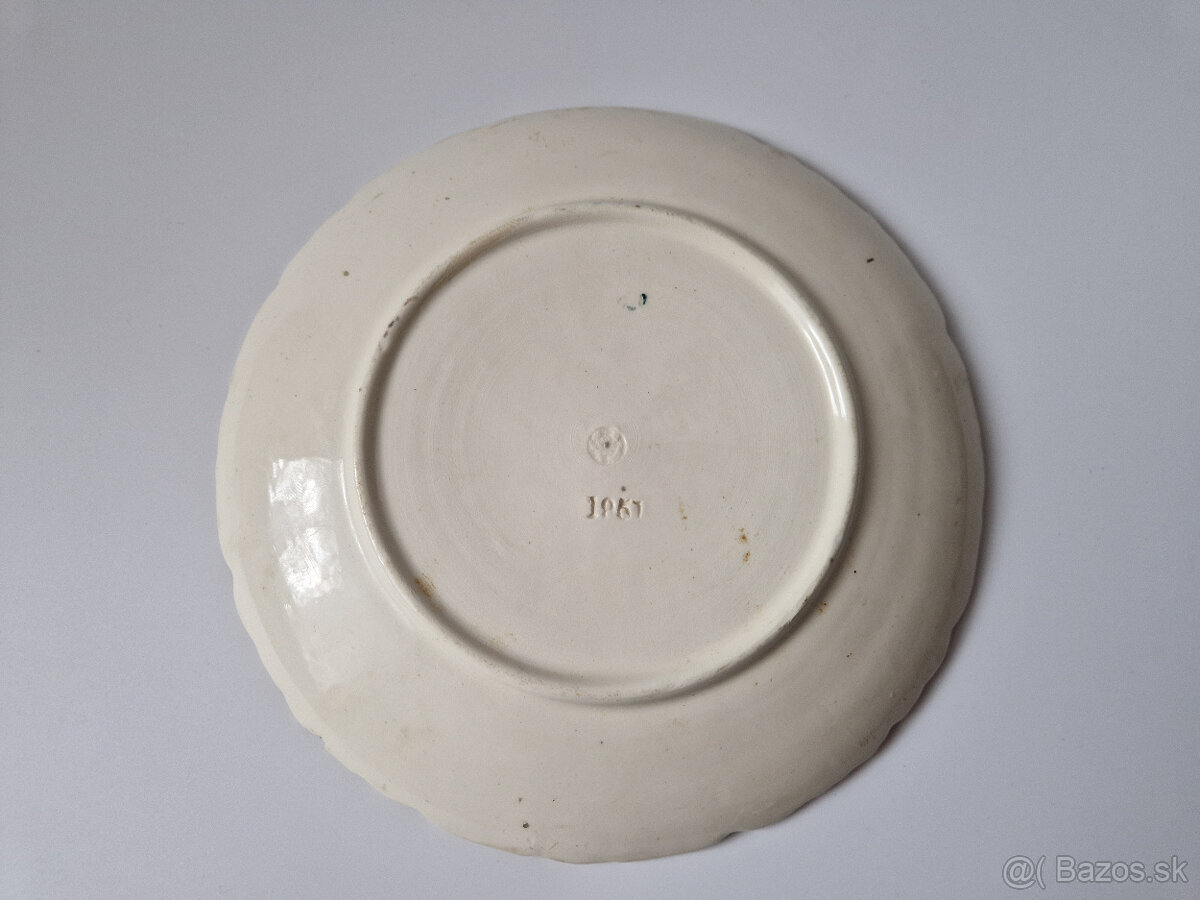 Starožitný zdobený keramický talíř talířek RDZ Rudolf Ditmar - 5
