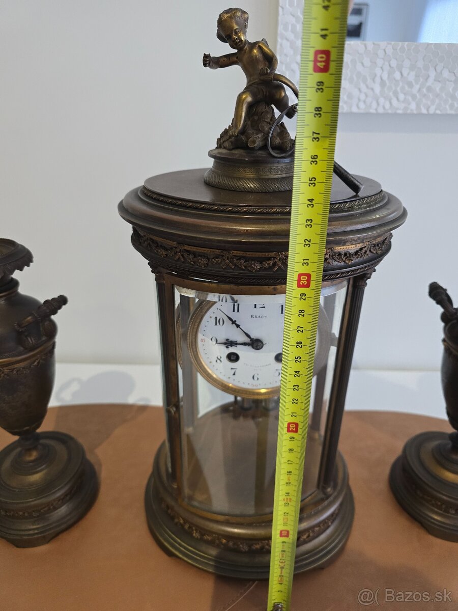 Starožitné krbove hodiny a vazy France - 5