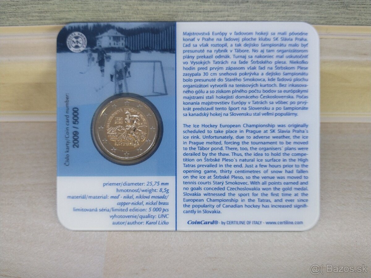 5€ mince SK, sada mincí expo98, TOPVAR, coincard - 5