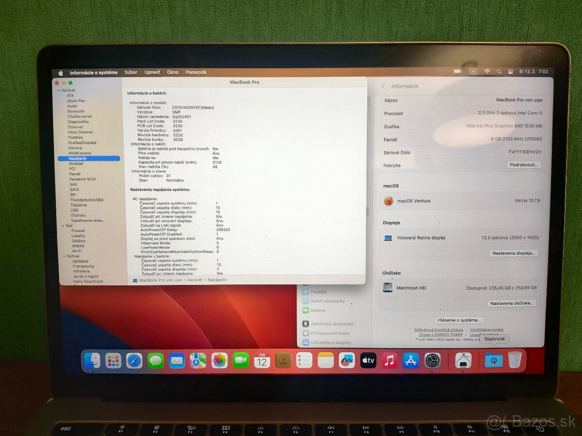 Apple MacBook Pro 2017 – i5 / 8GB / 256GB - 5