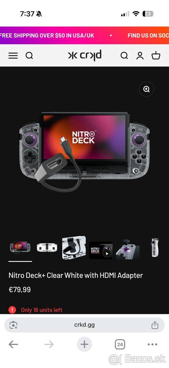 Nintendo switch OLED + 2 x CRKD nitrodeck za 200€ - 5