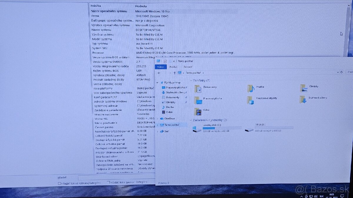 Počítač CPU: 8jadro, 8GB RAM, 2x256SSD, 750GB HDD - 5