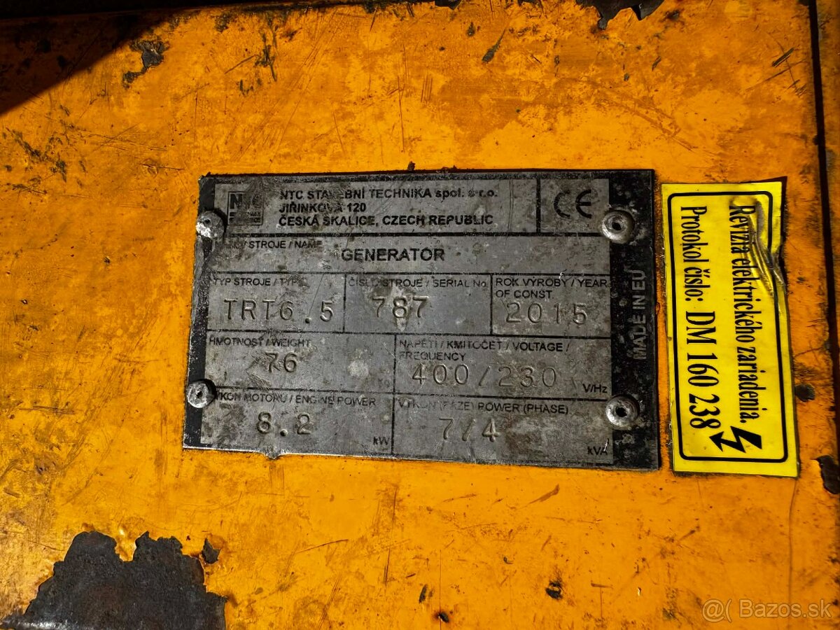 Predam elektrocentralu Honda TRT 6,5. - 5
