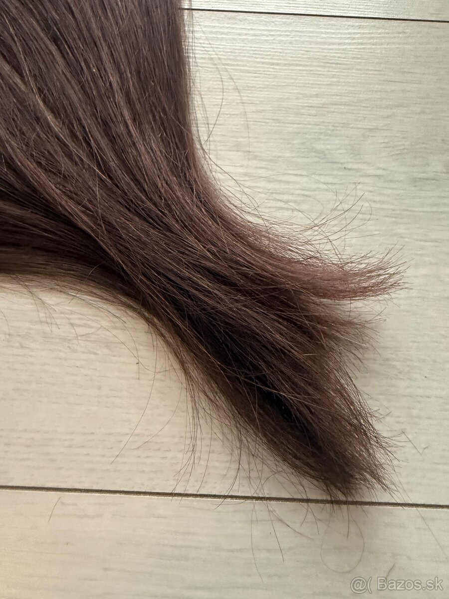 Clip in vlasy - gaštanová hnedá - 5