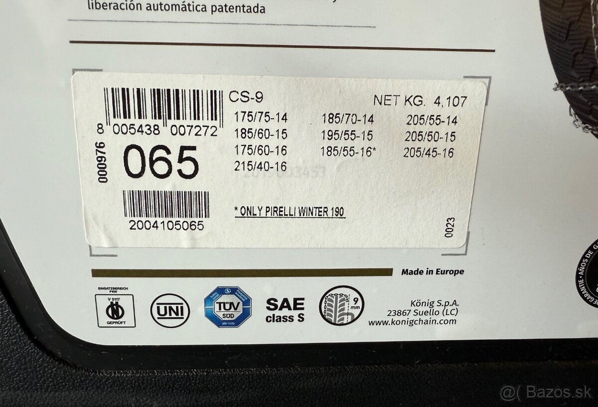 NOVÉ Snehové reťaze THULE KONIG CS-9 065 - 5