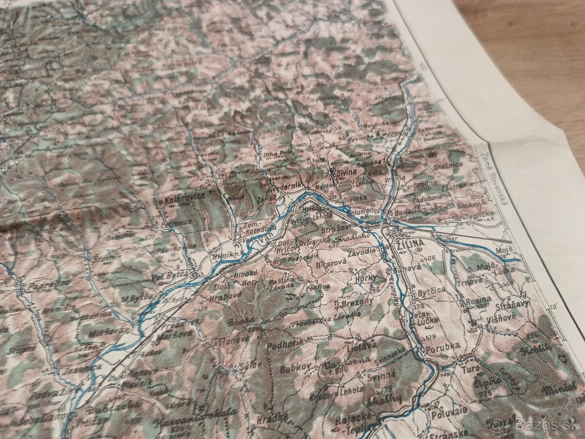 stará vojenská mapa Žilina, Trenčín,Topoľčany 1935 - 5