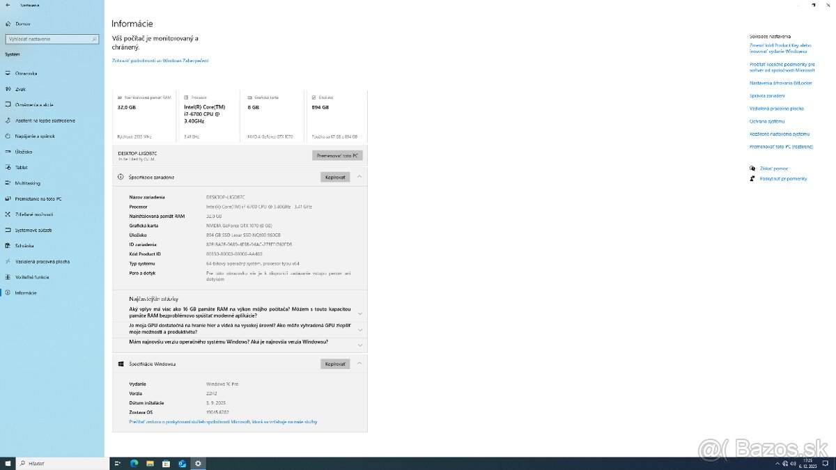 Domáci počítač s procesorom i7 - 5