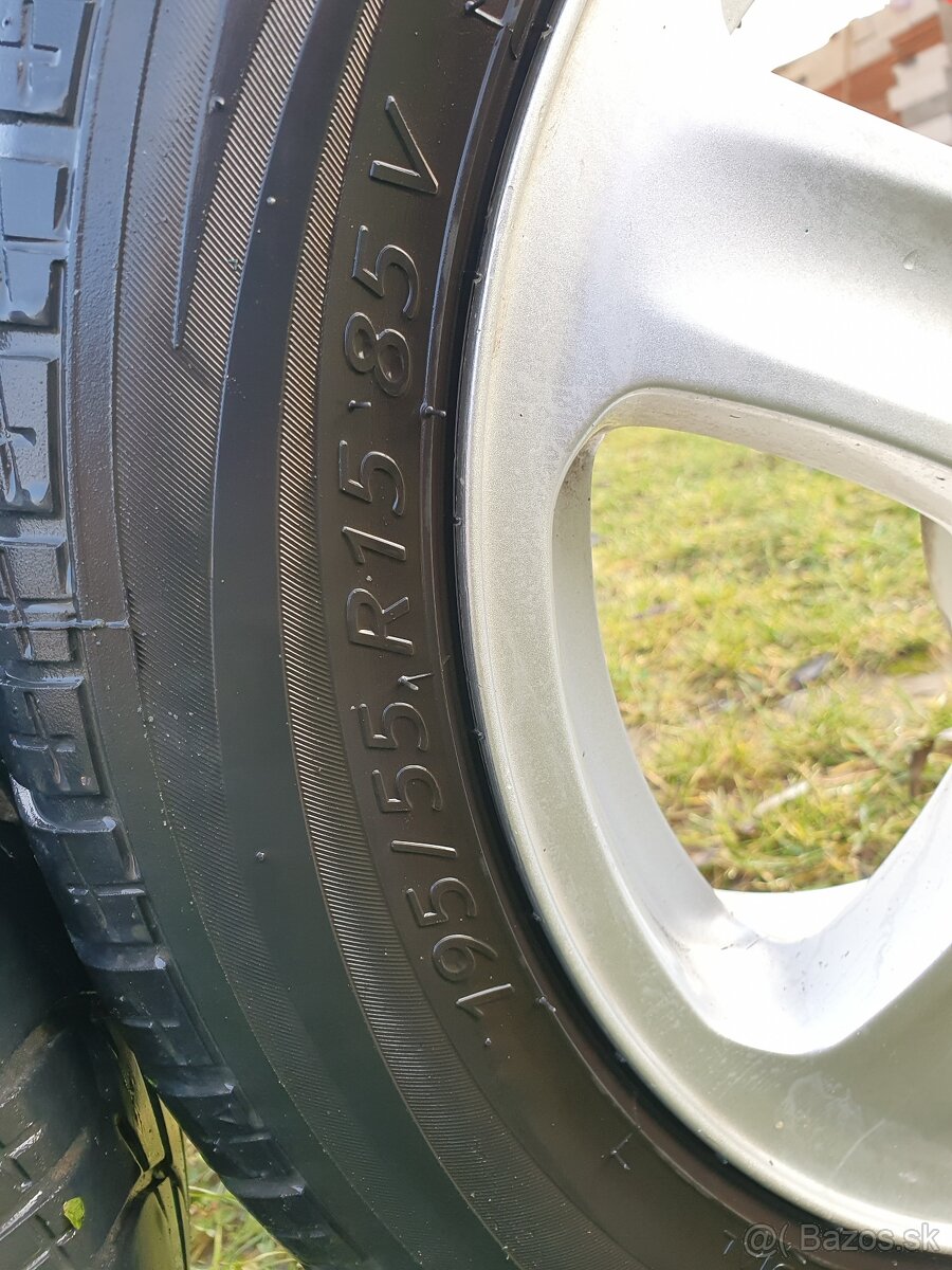 195/55r15 letné pneumatiky+disky - 5