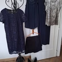 Dámske spoločenské šaty modré, topy, nohavice - 5