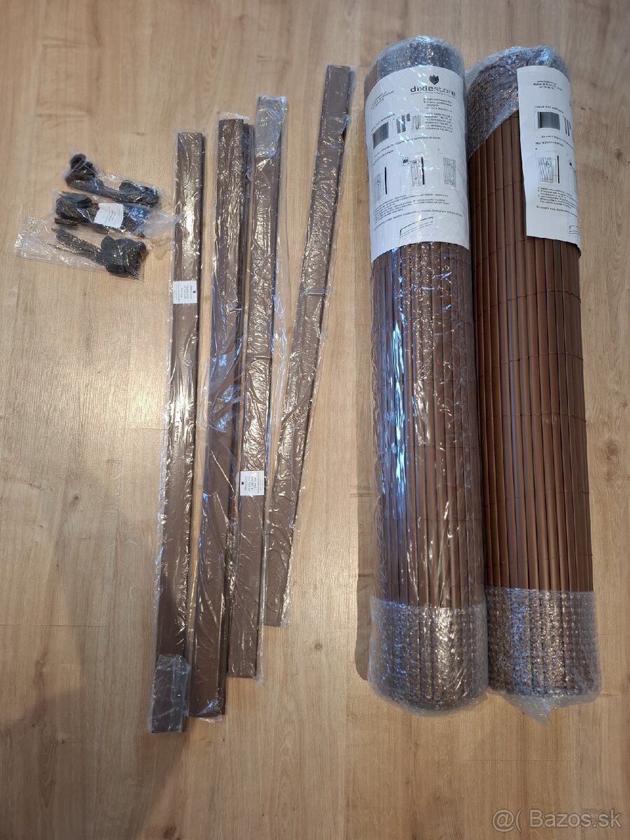 OBOJSTRANNÁ PVC ROHOŽ, BALKOVÁ 2ks V-1m x D-5 m, hnedá - 5