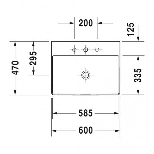 Keramické umývadlo DURAVIT 60x47 - 5