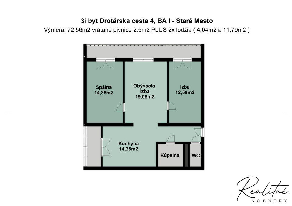 Moderný 3i s 2 lodžiami, podmanivými výhľadmi pri Horskom pa - 5