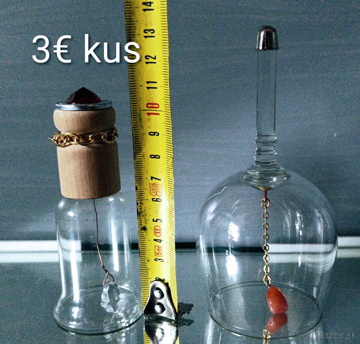 Retro sklo - modré, ružové - 5