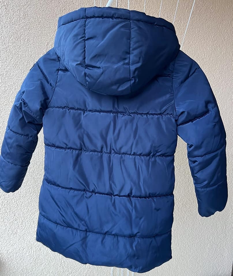 Dievčenská tmavomodrá veľmi teplá zimná vetrovka 7-8rokov - 5