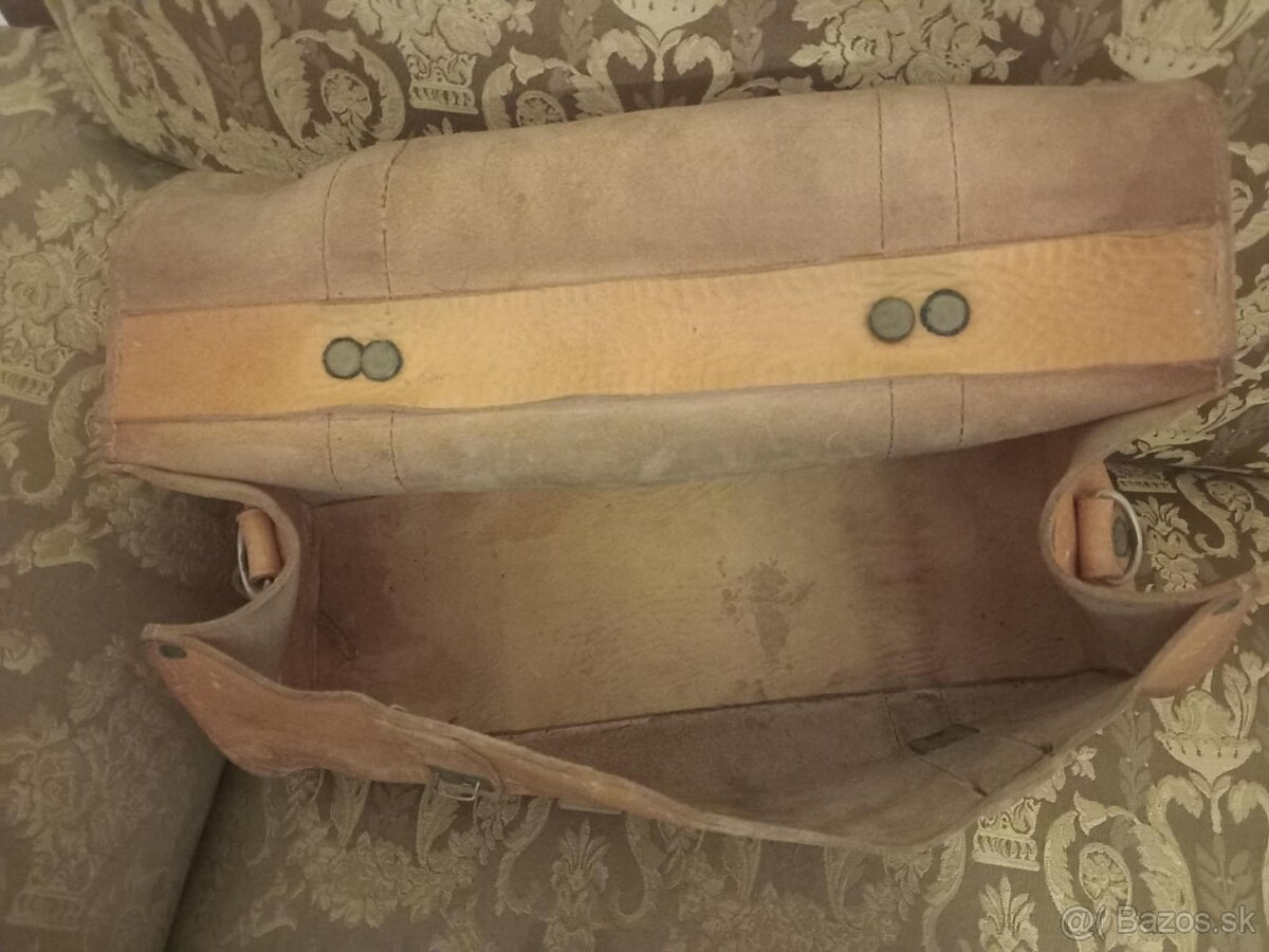 Stará kožená brašna- aktovka - 5