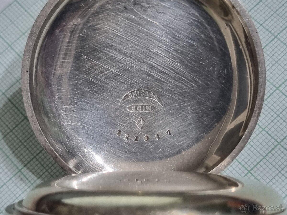 Veľké,strieborné vreckové hodinky. - 5