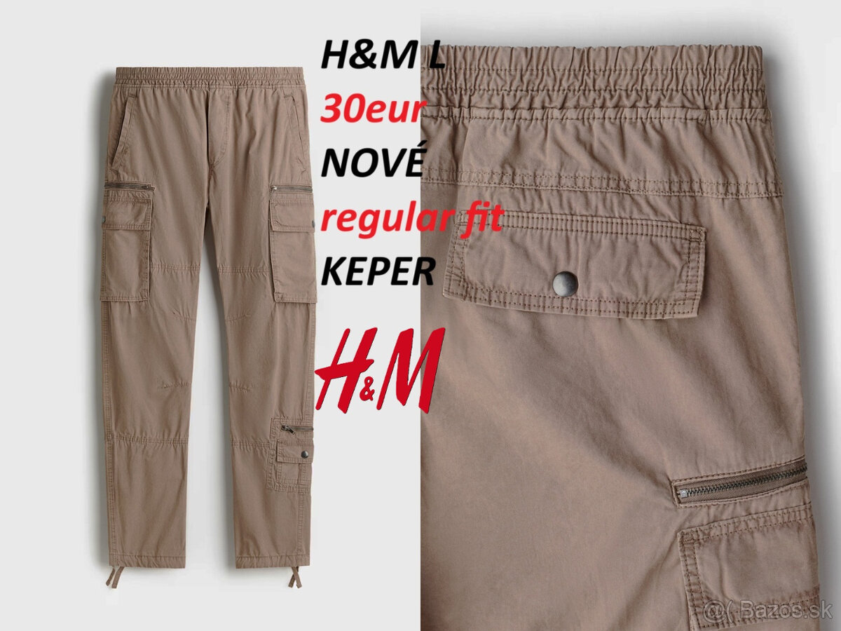 Keprové cargo nohavice HM (Kapsáče) - 5