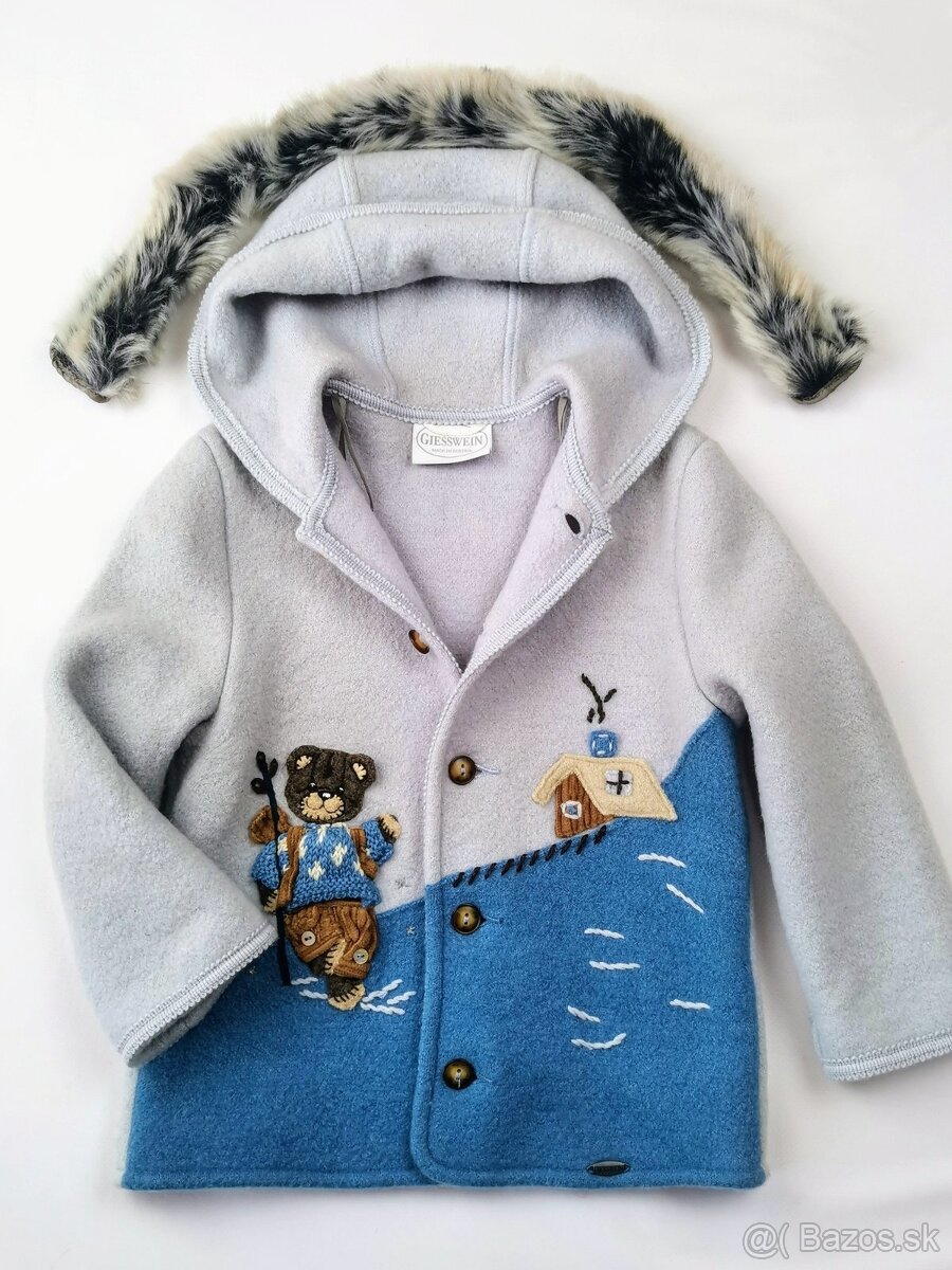 Giesswein-vlnenný kabátik veľkosť 110 - 5