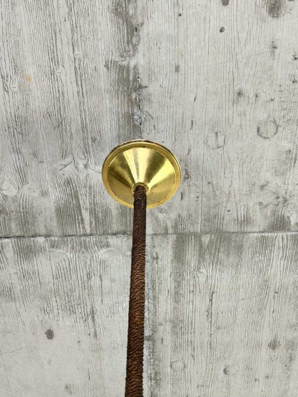 Starožitný mosadzný 5ramenný luster - 5