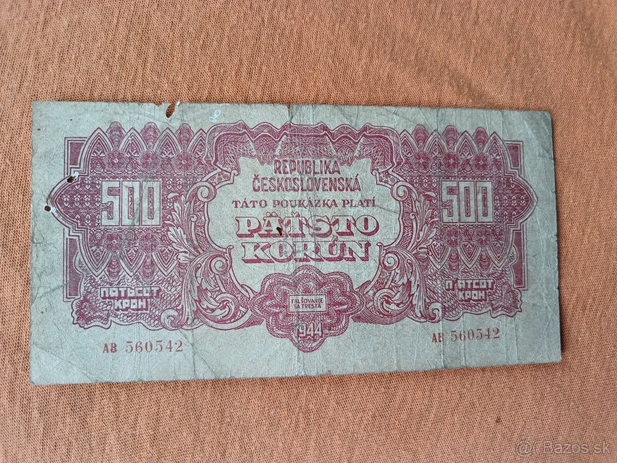 Bankovky ČSR - 50 - 5
