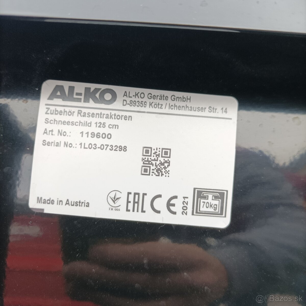 Snehová otočná radlica na kosačku - 5