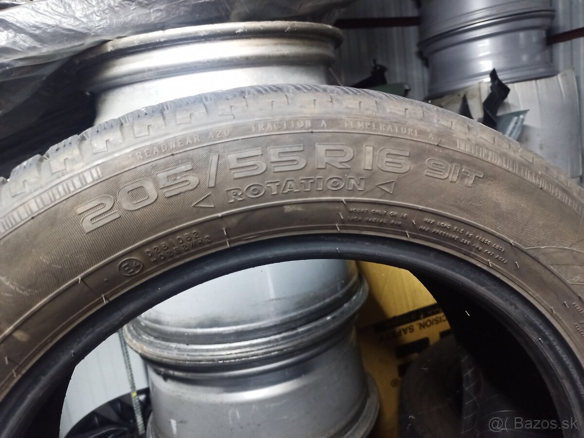 Predám sadu zimných pneu 205/55r16 - 5