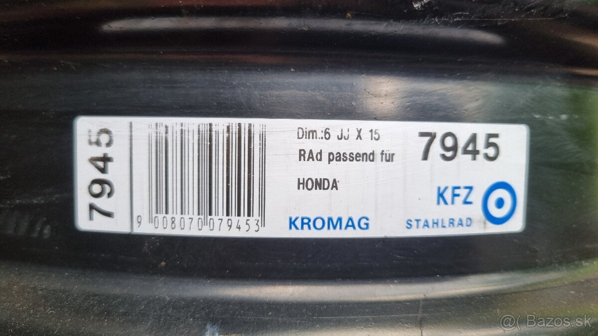 Ocelove (plechove) disky 6JJx15, et50 (R15) - 5