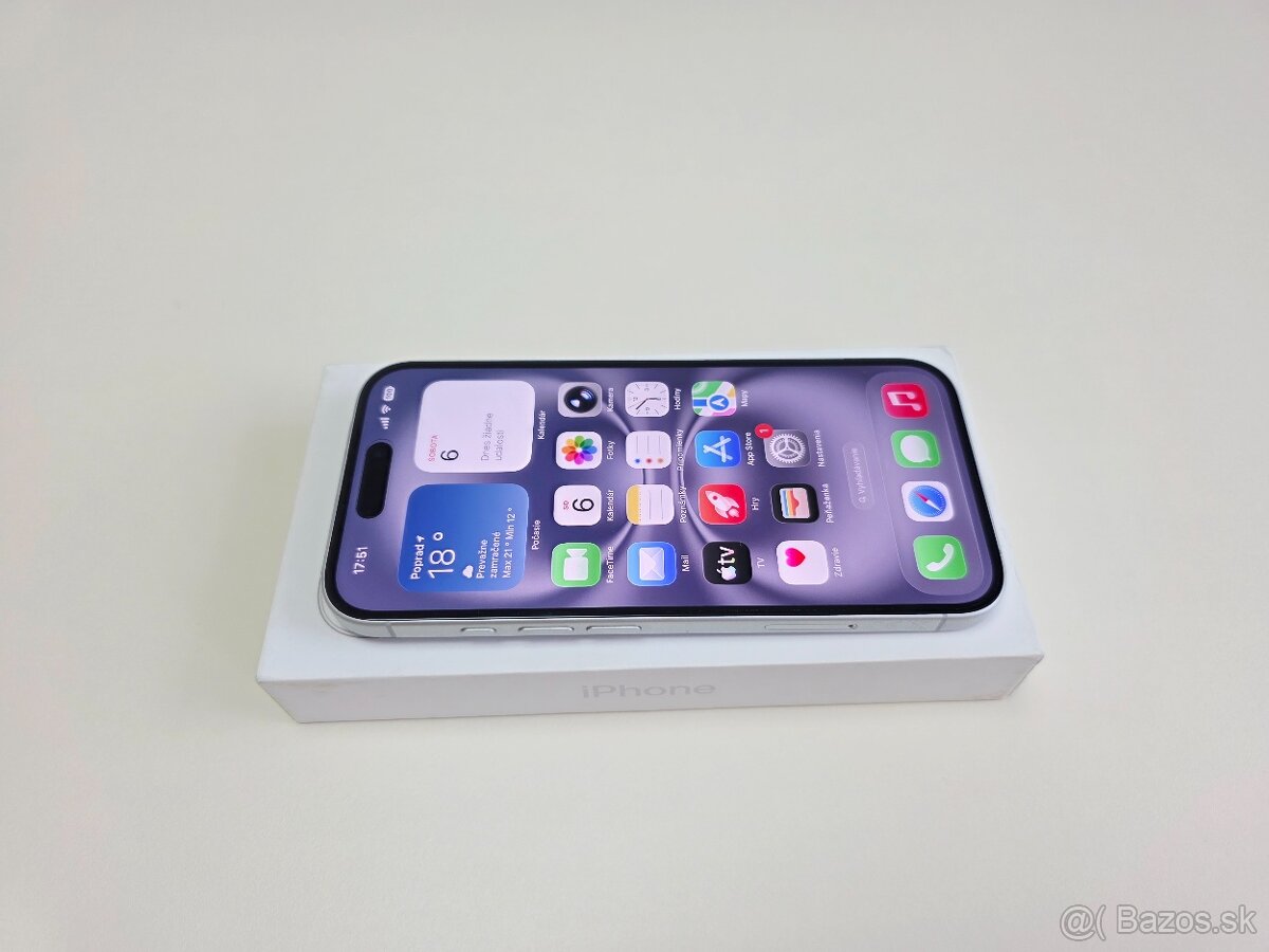 Apple iPHONE 16 WHITE 128GB,BATERKA 90% - 5