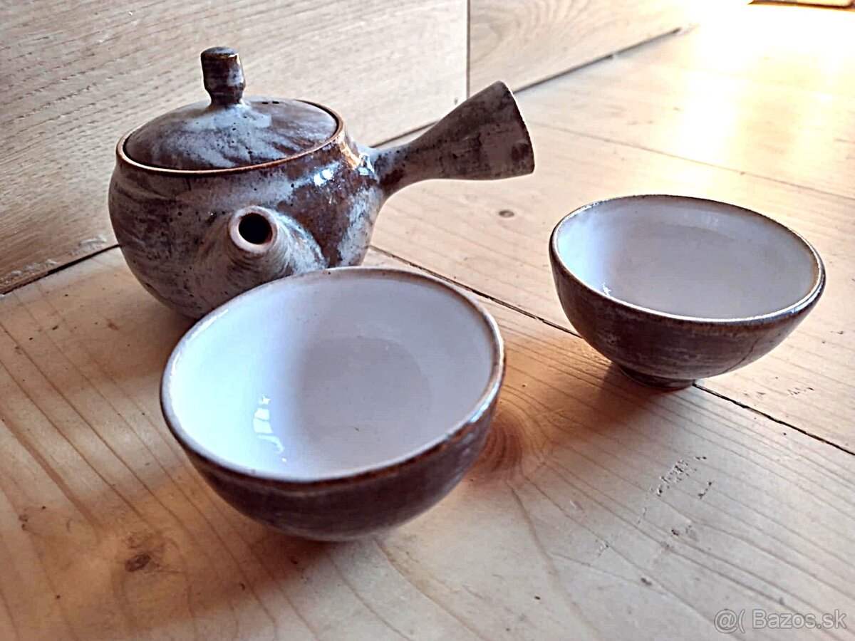 PREDAM KRASNU CESKU KERAMIKU – KYUSU, SET CAJNIK + SALKY - 5