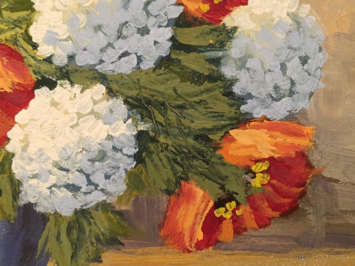 Obraz Julie Zemanová, Vlčí máky, olej 64x77 - 5