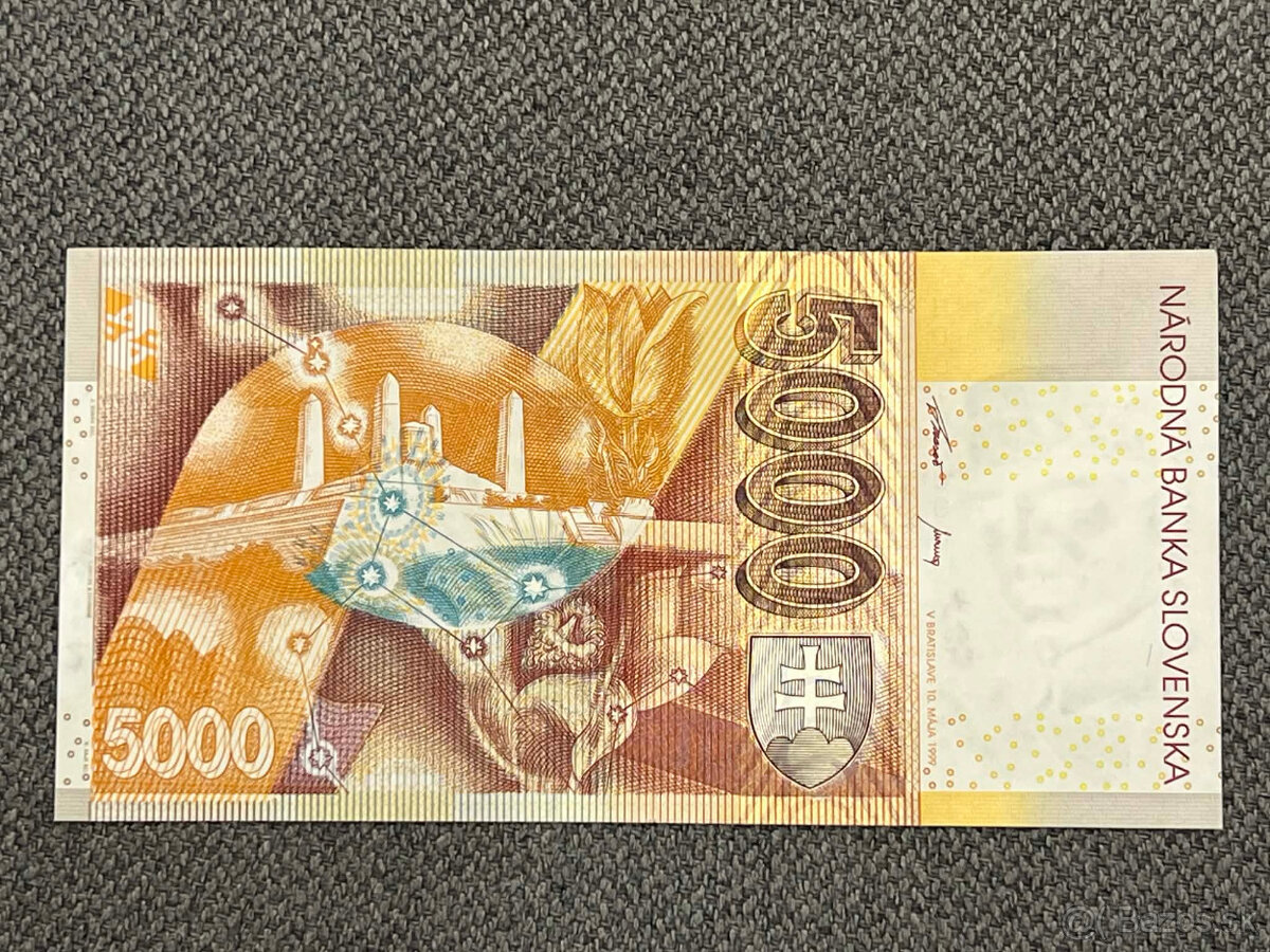 Slovenské bankovky 5000 SK - 5
