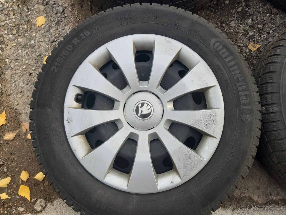 PLECHOVE DISKY 5x112r16 obuté zimné pneu - 5