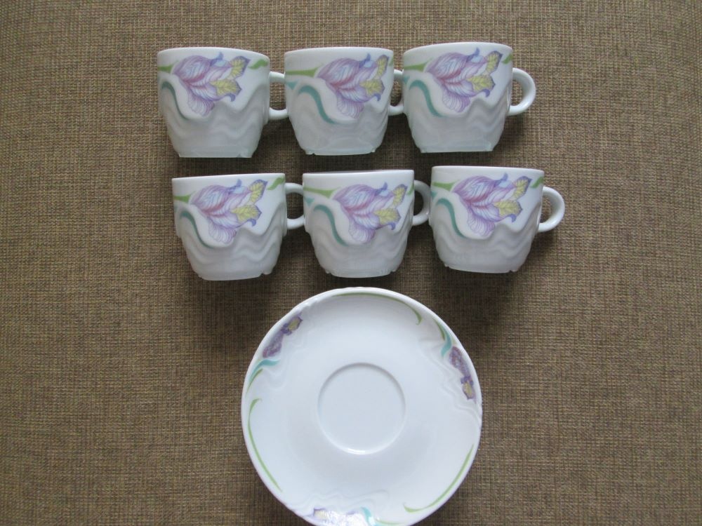 Retro kávová súprava Kosatce - 5