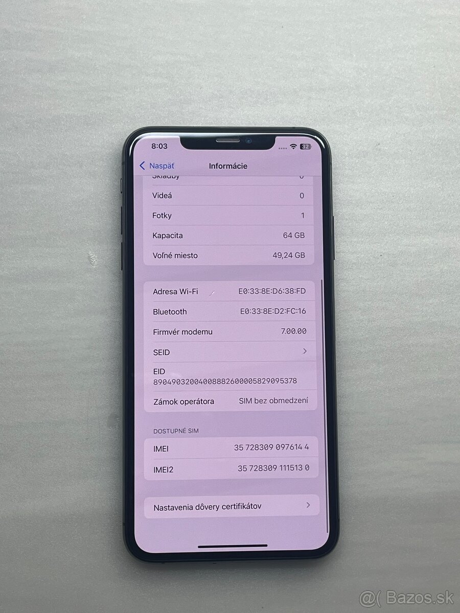iPhone XS Max 🔋85% - 5