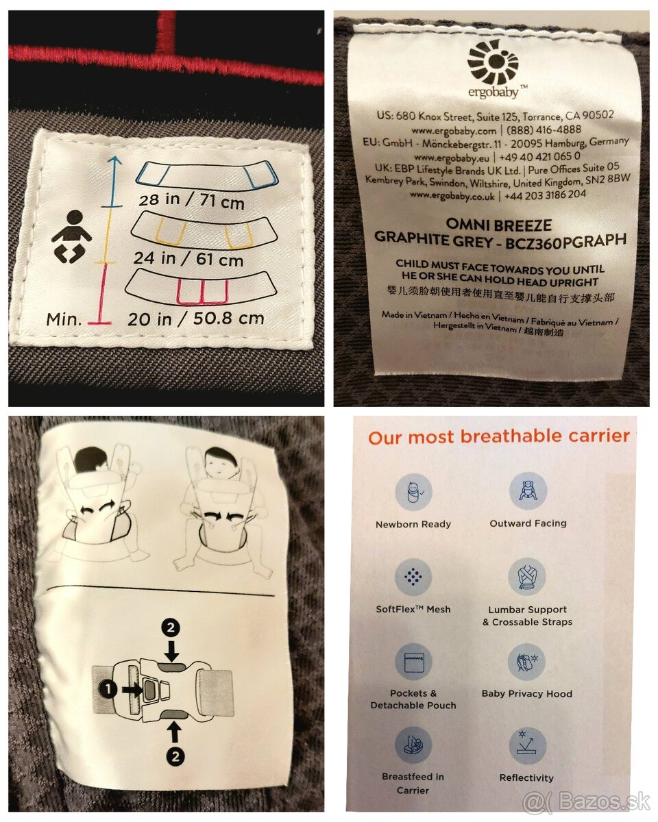 Ergonomický nosič pre bábätká a deti NOVÝ - 5