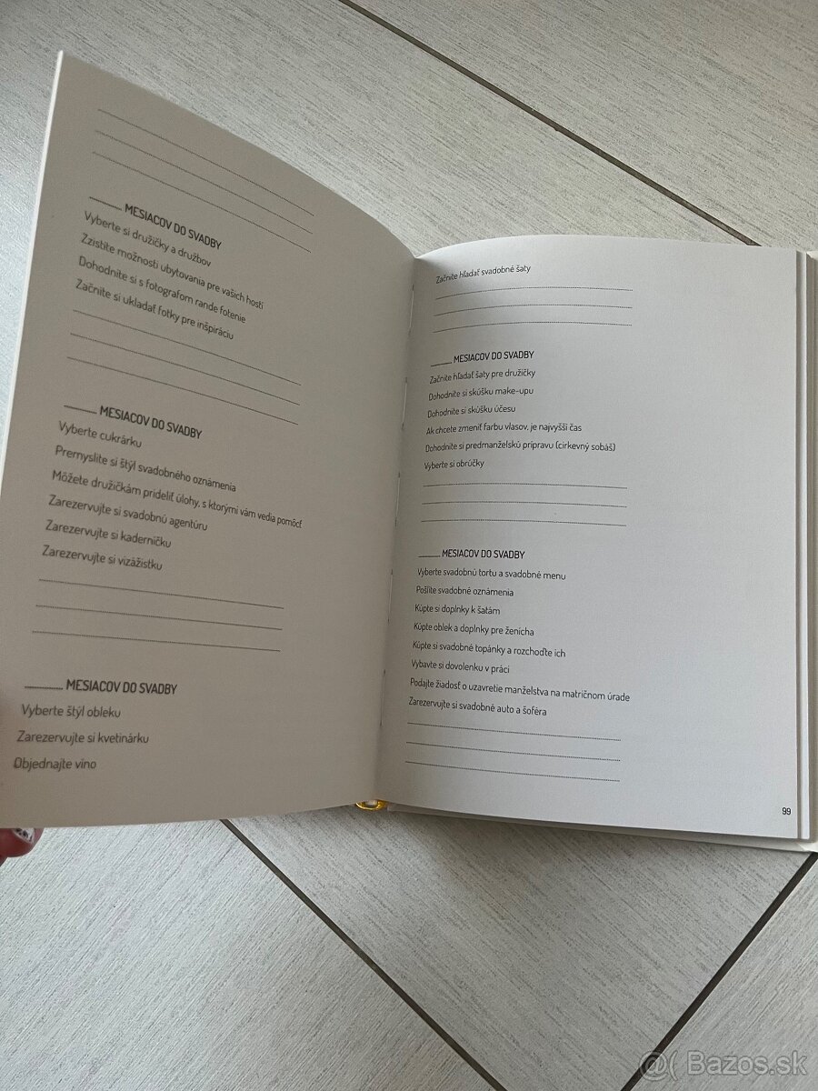 Svadobny deň dennik organizer, kniha na svadbu kniha wedding - 5