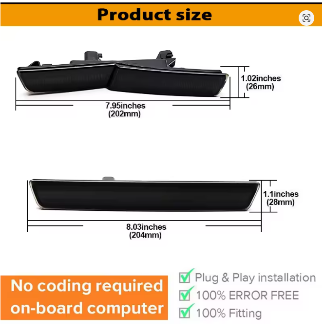 Full LED bočné smerové svetlá Dodge Challenger SRT Hellcat - 5