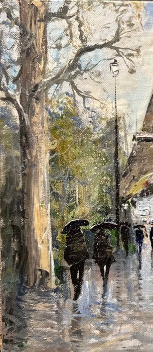 Olejomaľba Pasquale Vuotto (1958) – Prvý sneh v Paríži - 5