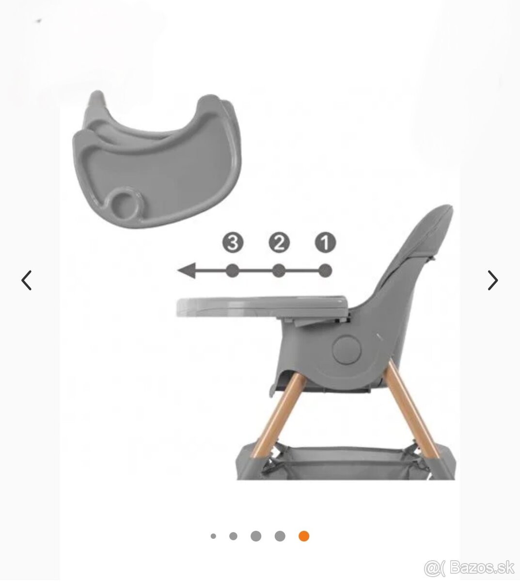 Jedálenska stolička Kidwell 2v1 - 5